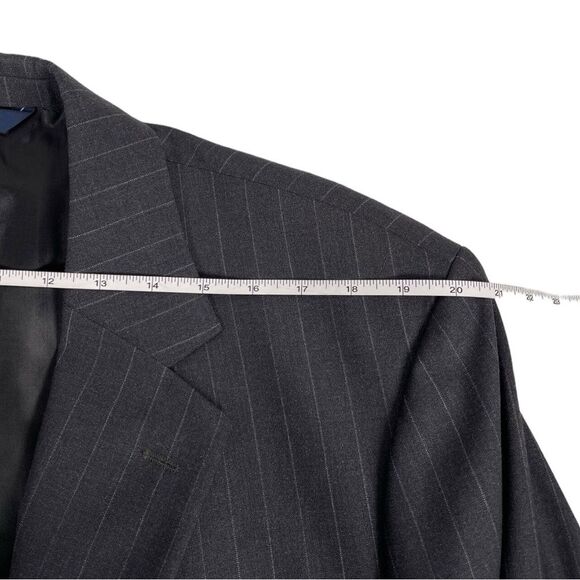 Brooks Brothers 346 Stretch Pinstripe grey Wool Sport Coat Blazer Mens Size 46L - Picture 6 of 9